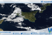 Meteo Sicilia: immagine satellitare Nasa di domenica 30 novembre 2025