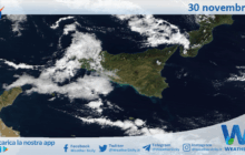 Meteo Sicilia: immagine satellitare Nasa di domenica 30 novembre 2025