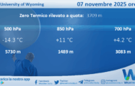 Meteo Sicilia: Radiosondaggio Trapani Birgi di venerdì 07 novembre 2025 ore 00:00