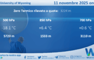 Meteo Sicilia: Radiosondaggio Trapani Birgi di martedì 11 novembre 2025 ore 12:00