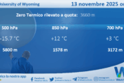 Meteo Sicilia: Radiosondaggio Trapani Birgi di giovedì 13 novembre 2025 ore 00:00