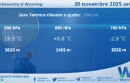 Meteo Sicilia: Radiosondaggio Trapani Birgi di giovedì 20 novembre 2025 ore 12:00