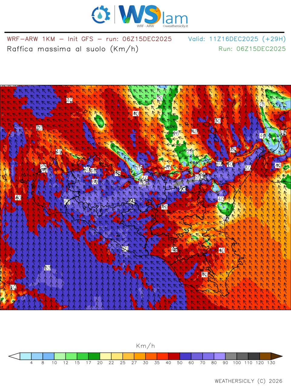 Sicilia: venti di Scirocco in rinforzo nelle prossime ore