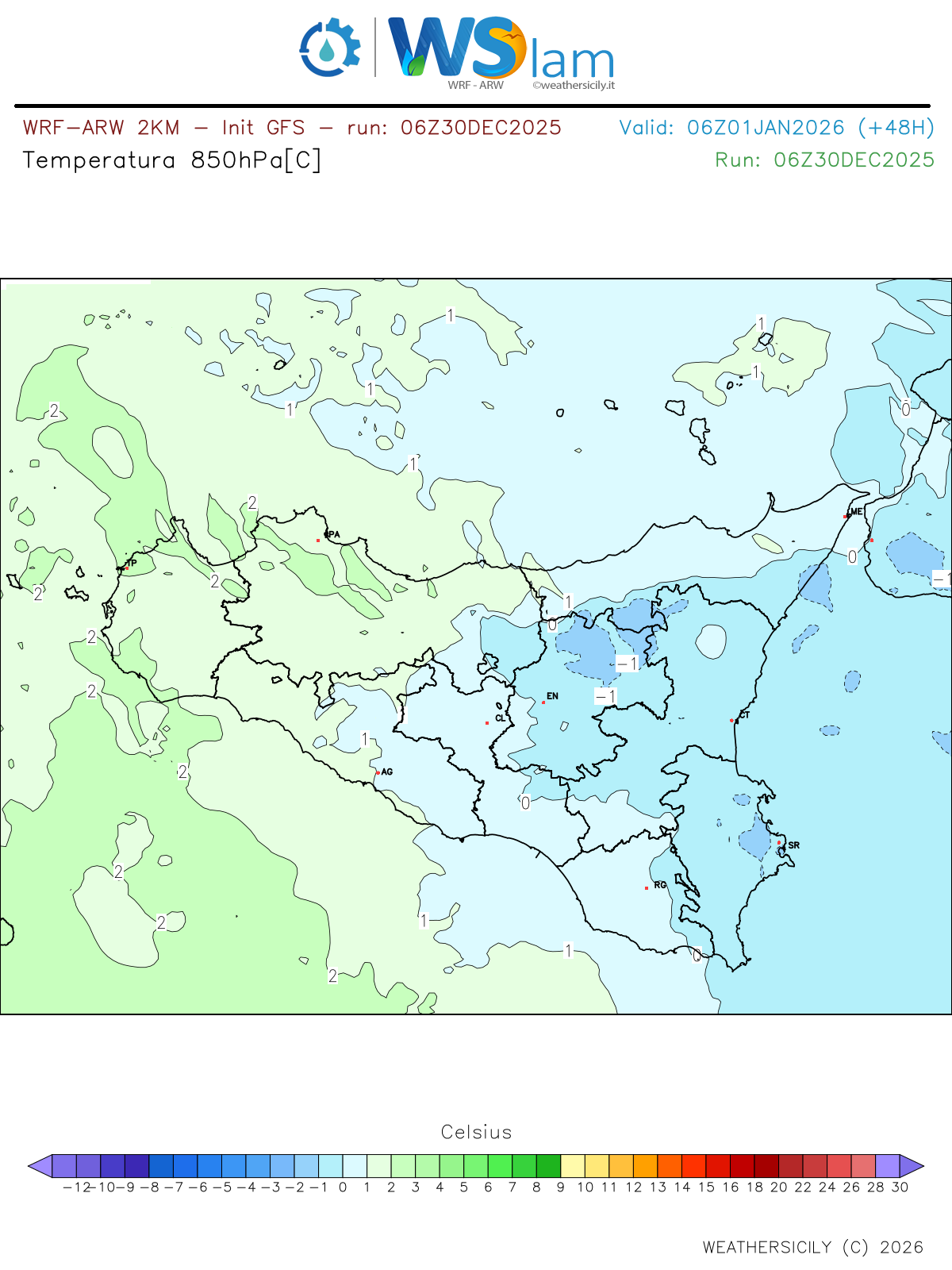 Meteo Sicilia: fine anno più freddo con instabilità sparsa. A seguire rimonta subtropicale