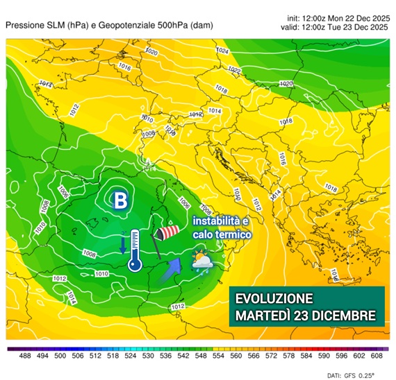 Sicilia: instabilità martedì, con venti in rinforzo e calo termico
