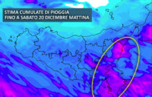 Meteo Sicilia: nuovo peggioramento tra venerdì e sabato, attese piogge diffuse sui settori ionici