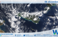 Meteo Sicilia: immagine satellitare Nasa di sabato 06 dicembre 2025