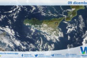 Meteo Sicilia: immagine satellitare Nasa di martedì 09 dicembre 2025