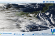 Meteo Sicilia: immagine satellitare Nasa di lunedì 15 dicembre 2025