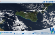 Meteo Sicilia: immagine satellitare Nasa di domenica 28 dicembre 2025