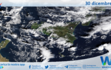 Meteo Sicilia: immagine satellitare Nasa di martedì 30 dicembre 2025