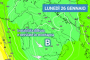 Lunedì instabile in Sicilia: piogge diffuse e neve in montagna