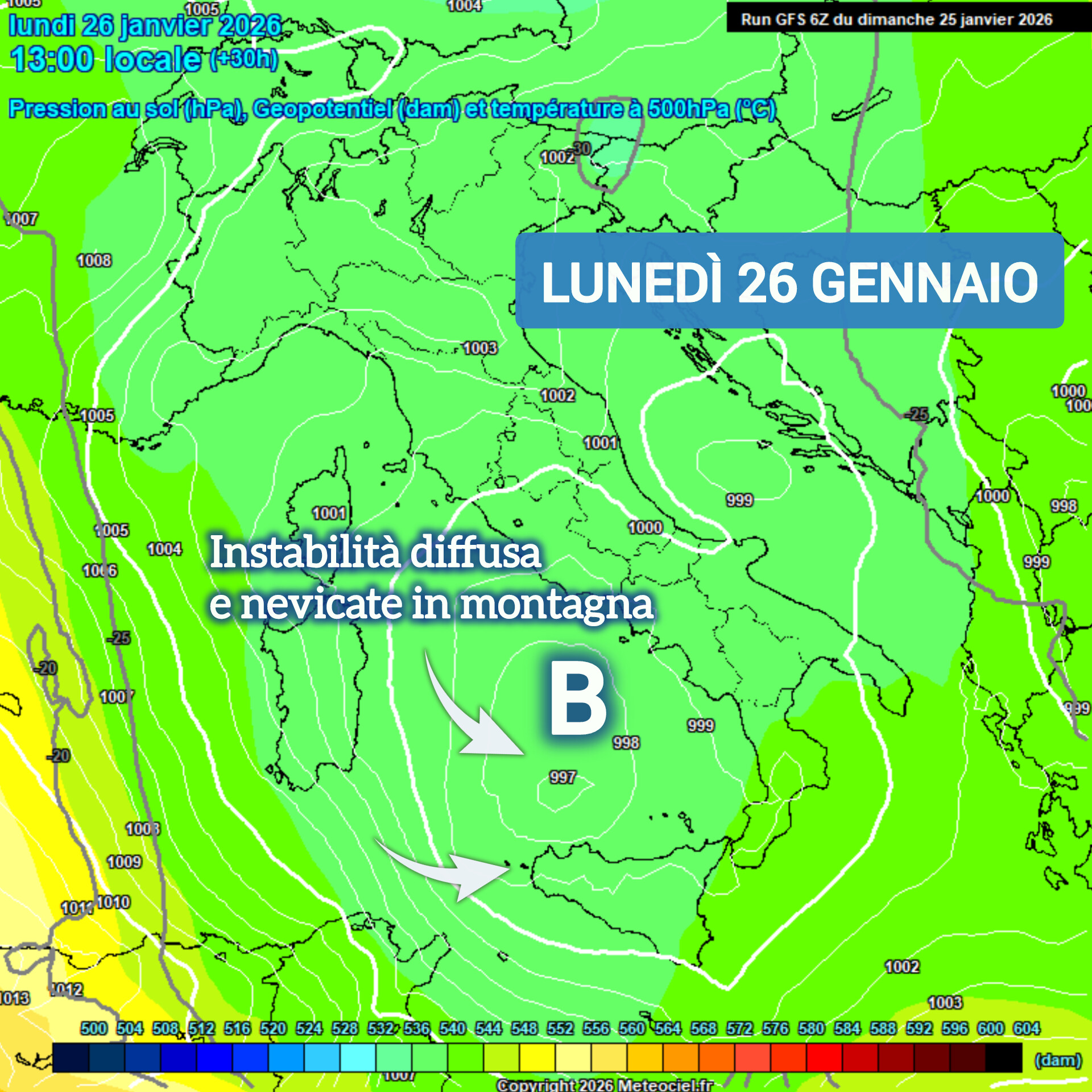 Lunedì instabile in Sicilia: piogge diffuse e neve in montagna