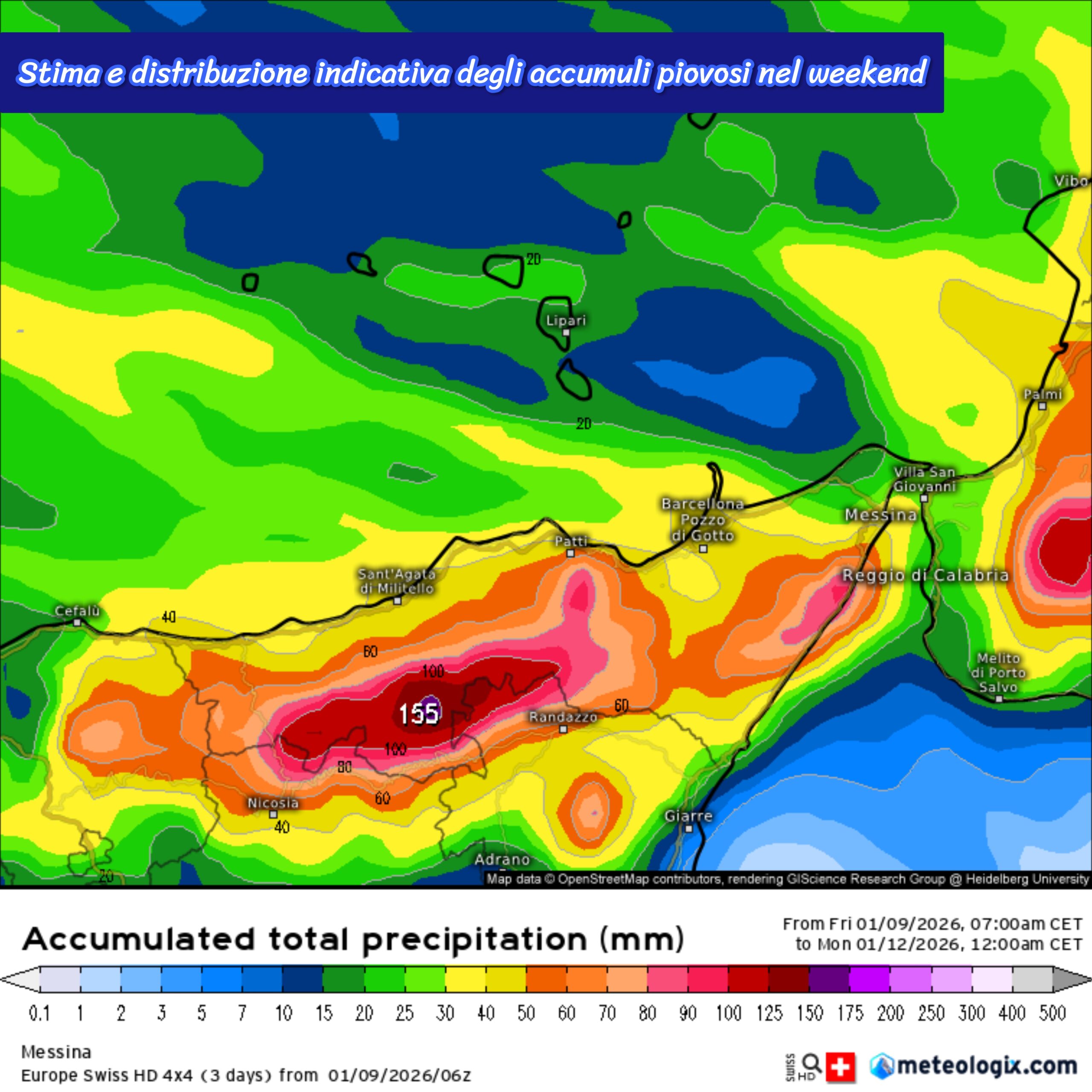 Meteo Messina e provincia: secondo impulso freddo nel weekend, torna il maltempo con nevicate in montagna