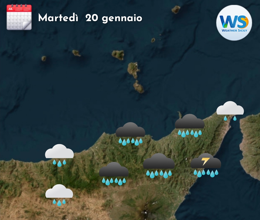 Meteo Messina e provincia: forte maltempo nel corso di martedì, specie sul settore ionico