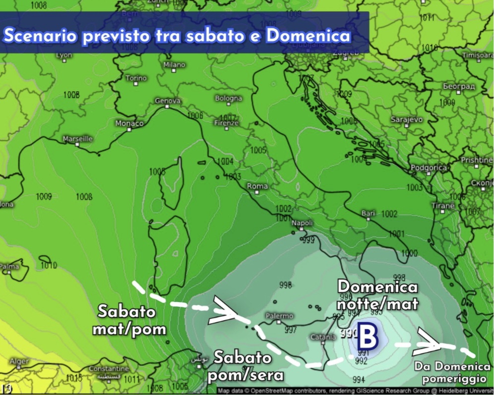 Meteo Sicilia: immagine satellitare Nasa di venerdì 30 gennaio 2026
