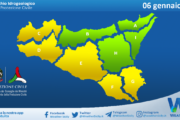 Meteo Sicilia: bollettino di allerta meteo per domani, martedì 06 gennaio 2026