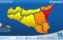 Meteo Sicilia: bollettino di allerta meteo per domani, lunedì 19 gennaio 2026