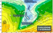 Sicilia: breve impulso freddo artico, attesa instabilità con forti venti e neve a quote medio-alte