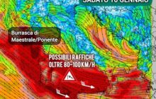 Sicilia, focus venti e mari: sabato 10 gennaio Maestrale intenso e mareggiate. In attenuazione da domenica