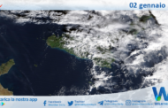 Meteo Sicilia: immagine satellitare Nasa di venerdì 02 gennaio 2026