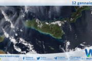 Meteo Sicilia: immagine satellitare Nasa di lunedì 12 gennaio 2026