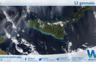 Meteo Sicilia: immagine satellitare Nasa di lunedì 12 gennaio 2026
