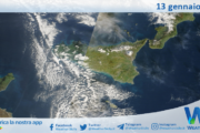 Meteo Sicilia: immagine satellitare Nasa di martedì 13 gennaio 2026