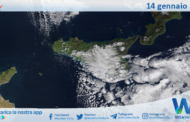 Meteo Sicilia: immagine satellitare Nasa di mercoledì 14 gennaio 2026