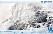 Meteo Sicilia: immagine satellitare Nasa di mercoledì 21 gennaio 2026