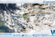 Meteo Sicilia: immagine satellitare Nasa di venerdì 23 gennaio 2026