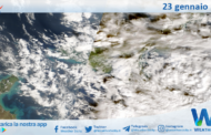 Meteo Sicilia: immagine satellitare Nasa di venerdì 23 gennaio 2026
