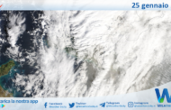 Meteo Sicilia: immagine satellitare Nasa di domenica 25 gennaio 2026