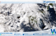 Meteo Sicilia: immagine satellitare Nasa di lunedì 26 gennaio 2026