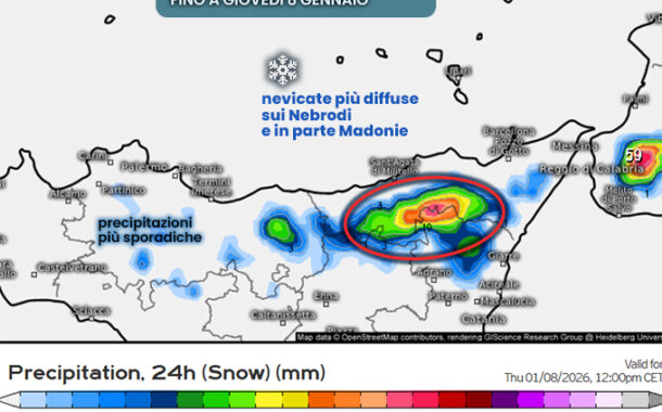 Meteo monti Sicilia: attesa la prima neve del 2026 sui rilievi principali. Le quote previste settore per settore – IN ARTICOLO –