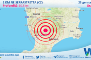 Scossa di terremoto magnitudo 2.9 nei pressi di Serrastretta (CZ)