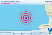 Scossa di terremoto magnitudo 2.9 nei pressi di Isole Eolie (Messina)