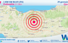 Scossa di terremoto magnitudo 3.7 nei pressi di Blufi (PA)