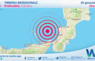 Scossa di terremoto magnitudo 3.1 nel Tirreno Meridionale (MARE)