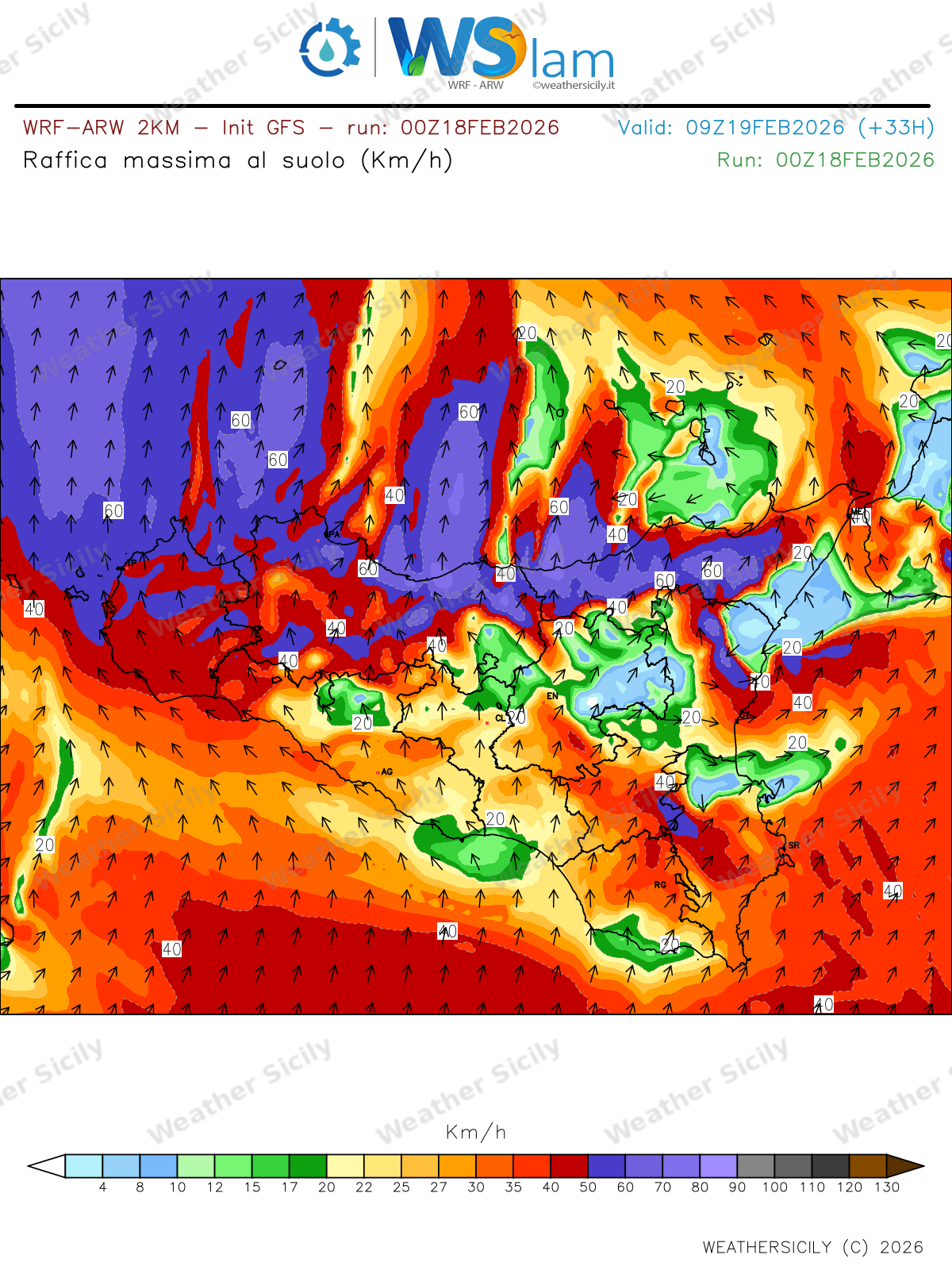 Sicilia: richiamo mite nelle prossime ore. Freddo e piogge sparse venerdì