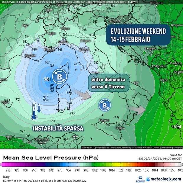 Sicilia: tempo instabile nel weekend e piogge sparse