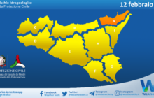 Meteo Sicilia: bollettino di allerta meteo per domani, giovedì 12 febbraio 2026