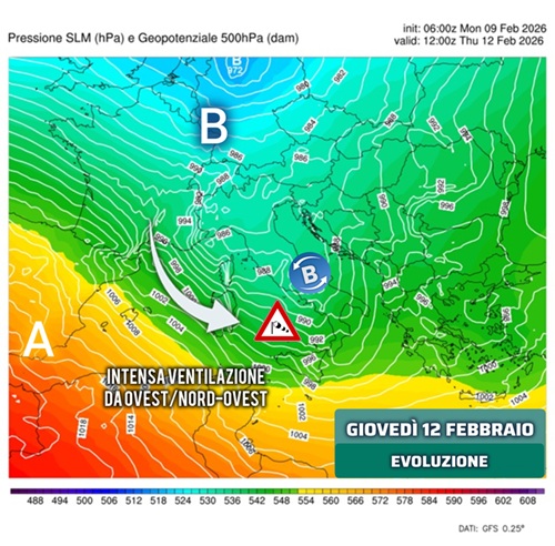 Sicilia: nuovi impulsi perturbati in settimana, il più intenso da giovedì con forte burrasca di Maestrale