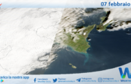 Meteo Sicilia: immagine satellitare Nasa di sabato 07 febbraio 2026