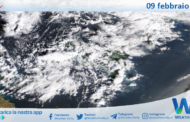 Meteo Sicilia: immagine satellitare Nasa di lunedì 09 febbraio 2026