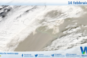 Meteo Sicilia: immagine satellitare Nasa di sabato 14 febbraio 2026