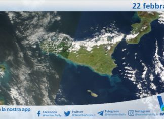 Meteo Sicilia: immagine satellitare Nasa di domenica 22 febbraio 2026