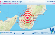 Scossa di terremoto magnitudo 2.8 nei pressi di Delianuova (RC)