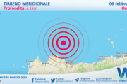 Scossa di terremoto magnitudo 2.7 nel Tirreno Meridionale (MARE)