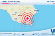 Scossa di terremoto magnitudo 2.5 nei pressi di Rosolini (SR)